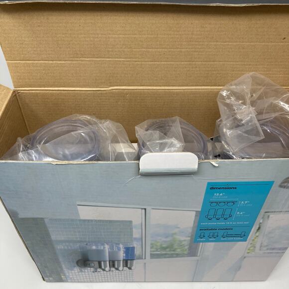 Simplehuman BT1029 Triple Wall Mount Shampoo Conditioner Soap Pumps Stainless - Picture 3 of 10